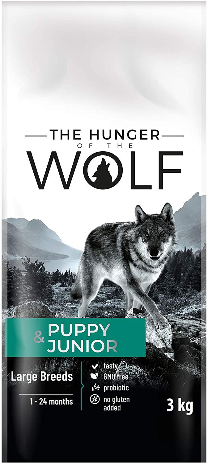  Alimento seco para cachorros y perros jóvenes de razas grandes y gigantes, con alto contenido de carne de aves de corral, 3kg 