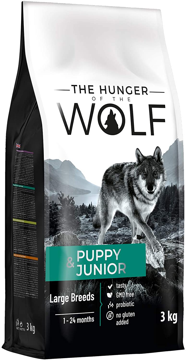  Alimento seco para cachorros y perros jóvenes de razas grandes y gigantes, con alto contenido de carne de aves de corral, 3kg 