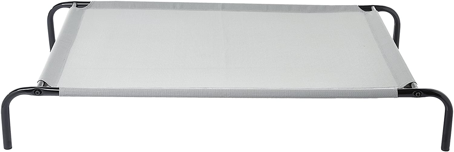  AmazonBasics - Cama para mascotas anticalor elevada, L, Gris 