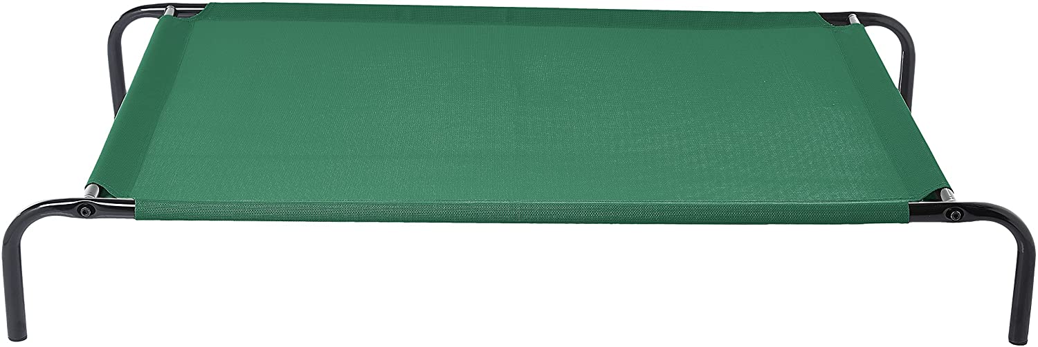  AmazonBasics - Cama para mascotas anticalor elevada, L, Verde 