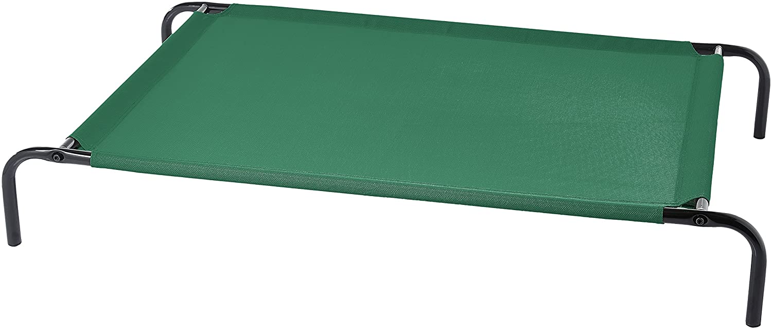  AmazonBasics - Cama para mascotas anticalor elevada, L, Verde 