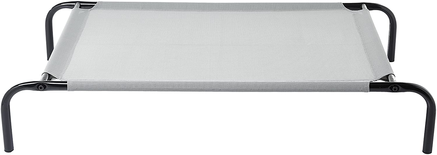  AmazonBasics - Cama para mascotas anticalor elevada, M, Gris 