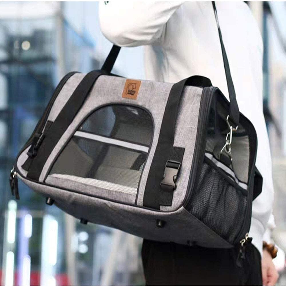  Arkmiido Transportín Perro Gato, Plegable Bolsa de Transporte para Mascotas Acolchado Suave Viaje para Gato pequeño 