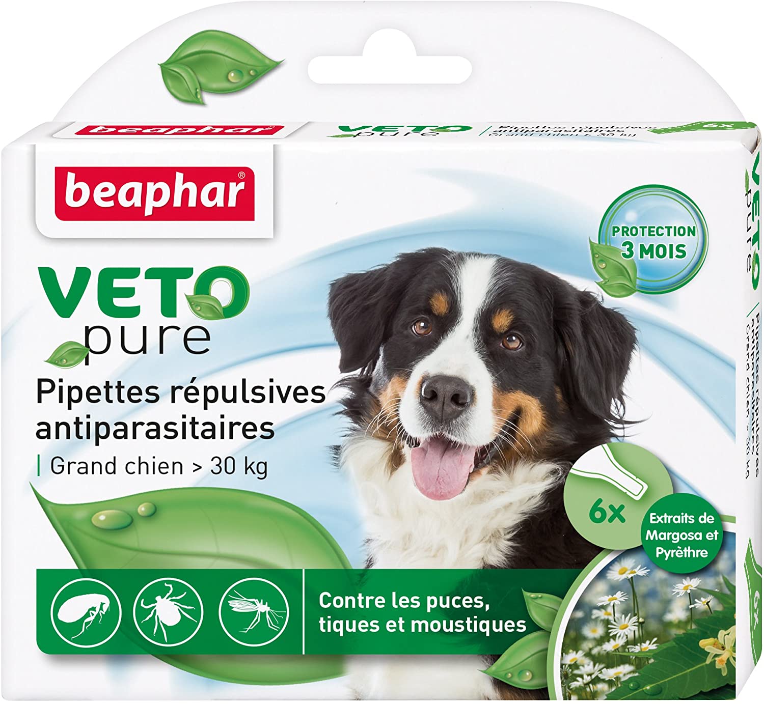  Beaphar pipetas repelentes, Perro Grande, 6 Unidades 