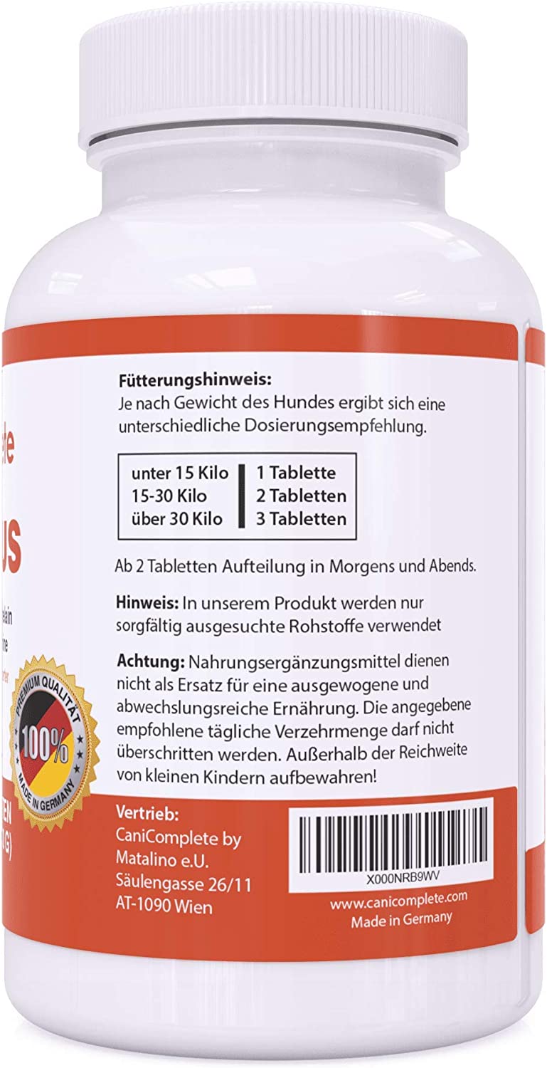  CaniComplete Plus – Condroprotector perros - Vitaminas para Perros: Garra del Diablo, MSM, Condroitina para perros, Glucosamina, Colágeno para Perros, Vitamina B, etc 