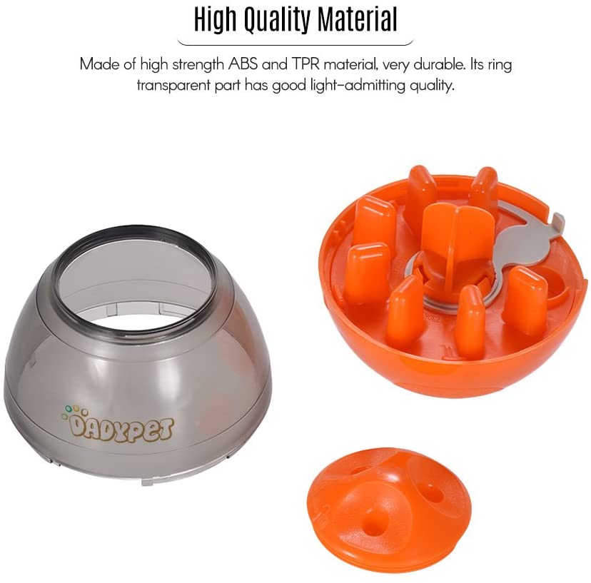  DADYPET Juguetes para Perros, Mascotas Perros Accesorios Pelota Dispensadora de Comida Fácil de Limpiar (Naranja) 