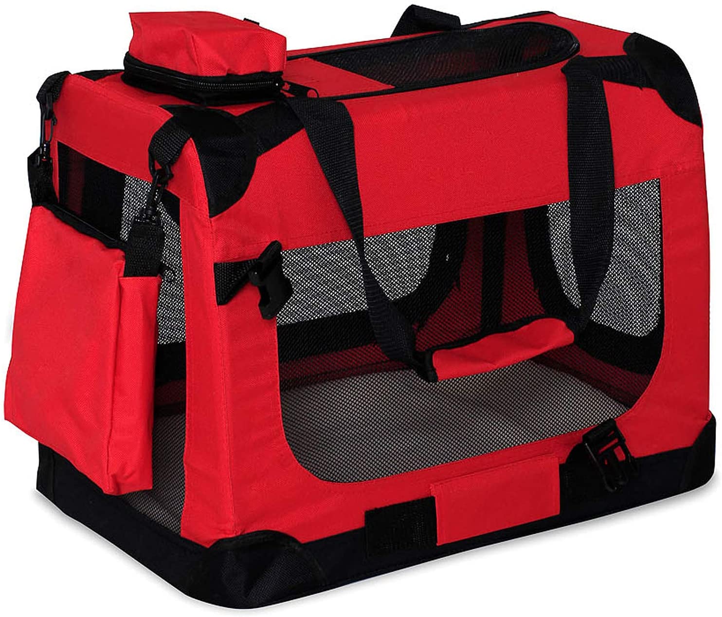  dibea TB10053 Bolsa de Transporte para Perros y Gatos, Rojo, (XL) 82x58x58 cm 