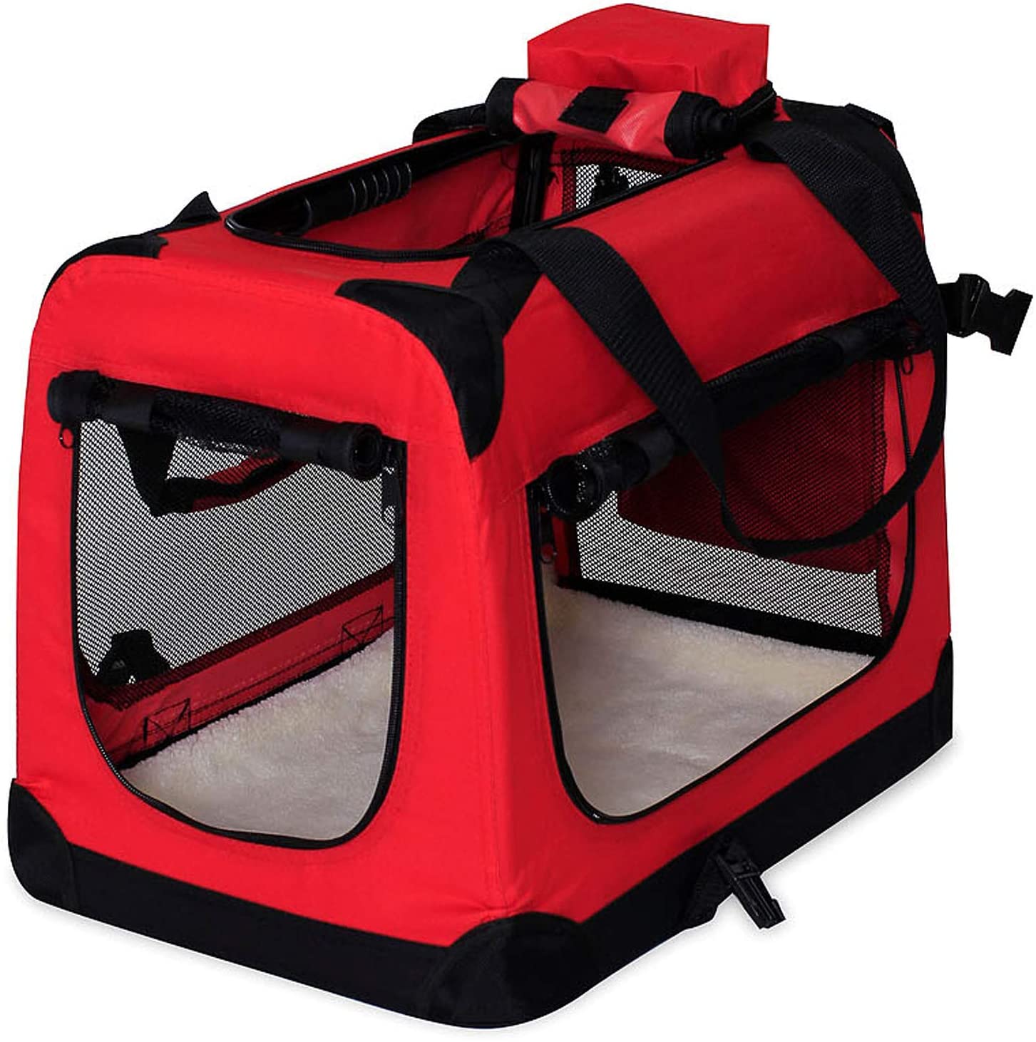  dibea TB10053 Bolsa de Transporte para Perros y Gatos, Rojo, (XL) 82x58x58 cm 