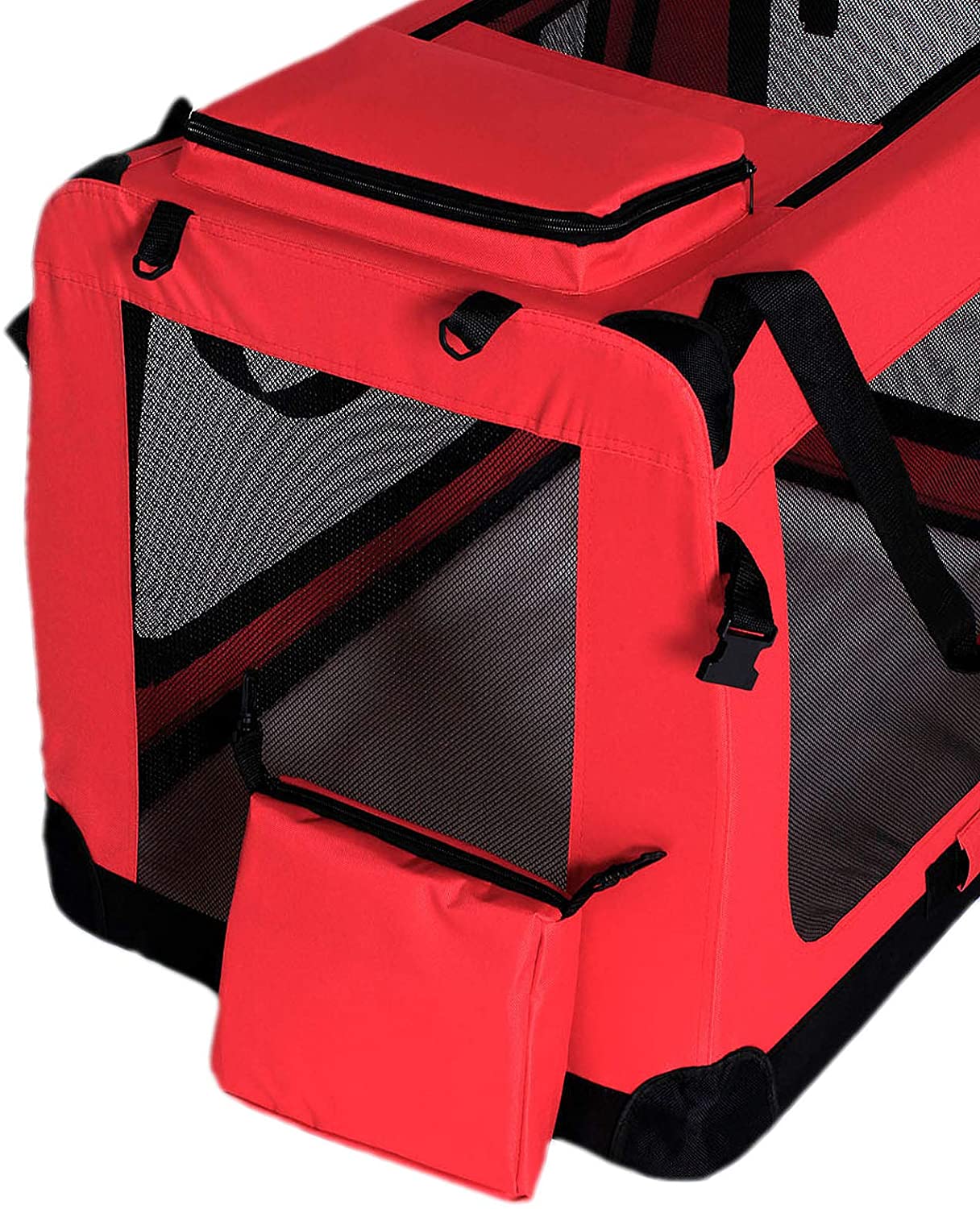  dibea TB10053 Bolsa de Transporte para Perros y Gatos, Rojo, (XL) 82x58x58 cm 