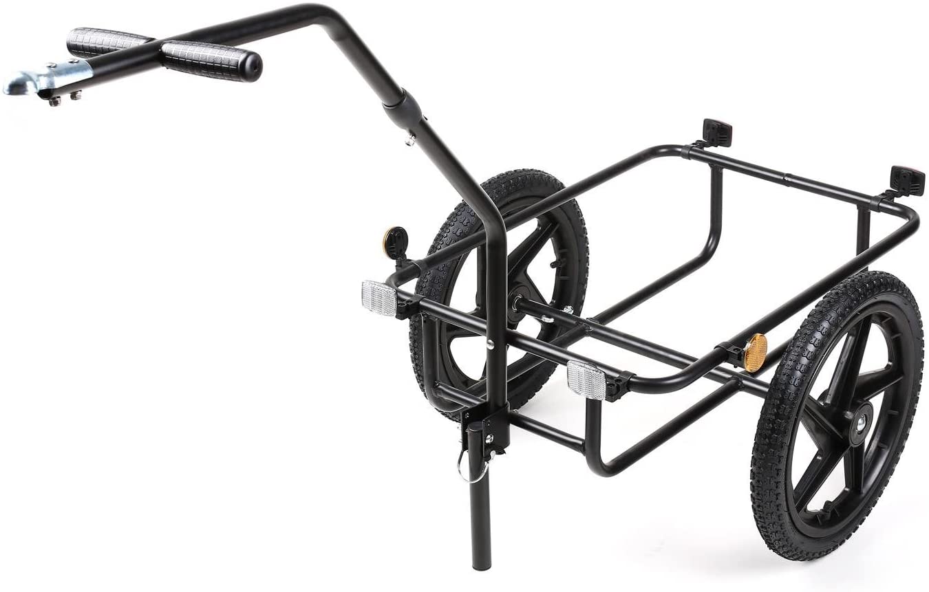  Duramaxx Big Mike - Remolque para bicicletas 70 L (cesta extraible, estructura metalica, 40kg max., lona impermeable, apto uso como carrito, neumaticos con valvula) 