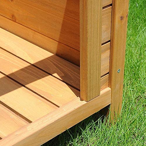  EUGAD Caseta de Madera Maciza para Perro Jaula Casa para Perro Gatos Conejo Cobaya Casa para Impermeable 103x71x66 cm 0036HT 