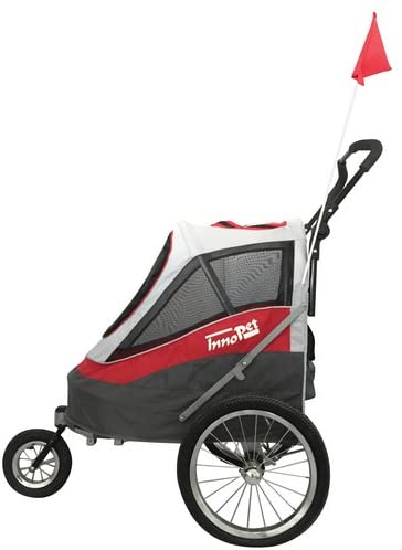  Innopet Ips-056 RB Sporty Dog Deluxe Trailer, Rojo y Gris 