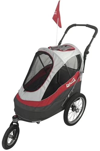  Innopet Ips-056 RB Sporty Dog Deluxe Trailer, Rojo y Gris 