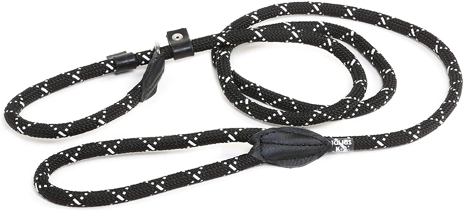  Julius K9 2020R-IDC IDC Retriever Leash with Training Collar Diam.12mm x 2 M - Black-Fluorescens, Negro 