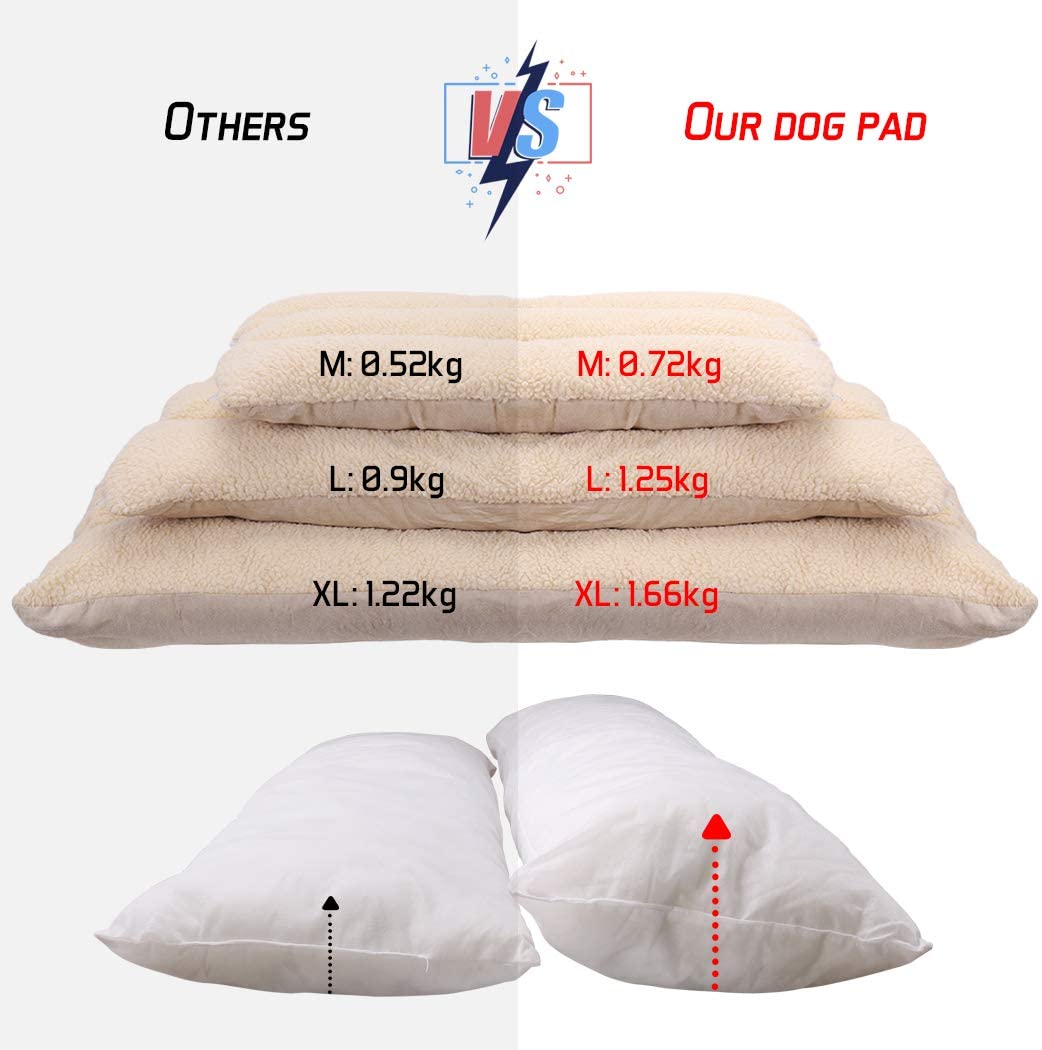  Malayas Cama para Perros Grandes 100 x 65 x 17cm Colchoneta Cómoda para Mascotas Cama Suave con Cojín Desmontable para Perros Gatos 