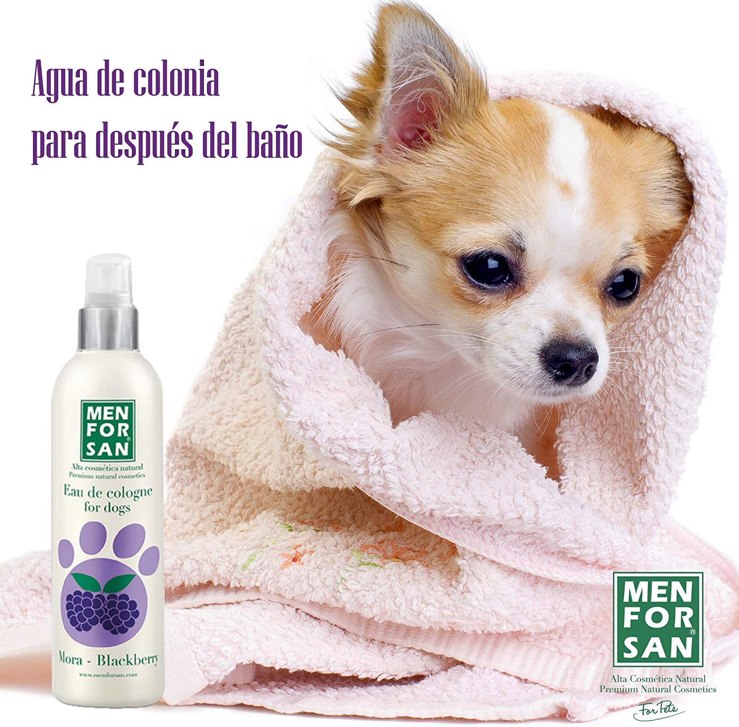  MENFORSAN Agua de Colonia para Perros Mora - 125 ml 