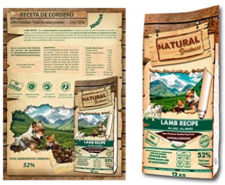  Natural Greatness Lamb Recipe Alimento Seco Completo para Perros - 12000 gr 