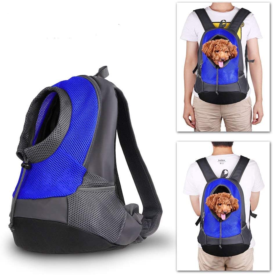  NHSUNRAY Pet Carrier mochila para pequeños perro gato Puppy(8lbs Max) On-the-Go Travel Pet frente parte posterior bolsa transpirable suave malla Pup Pack 42 * 38 * 20 cm 