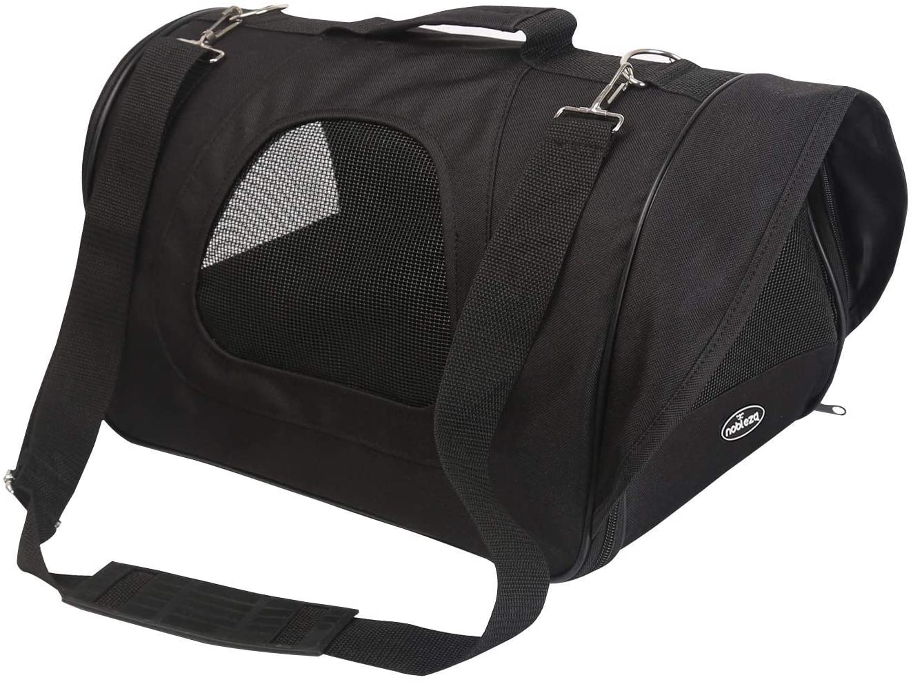  Nobleza - Bolso Transportín de Viaje Plegable para Perros y Gatos, Tela Oxford, Color Negro, Talla L, (45 * 28 * 29) cm 