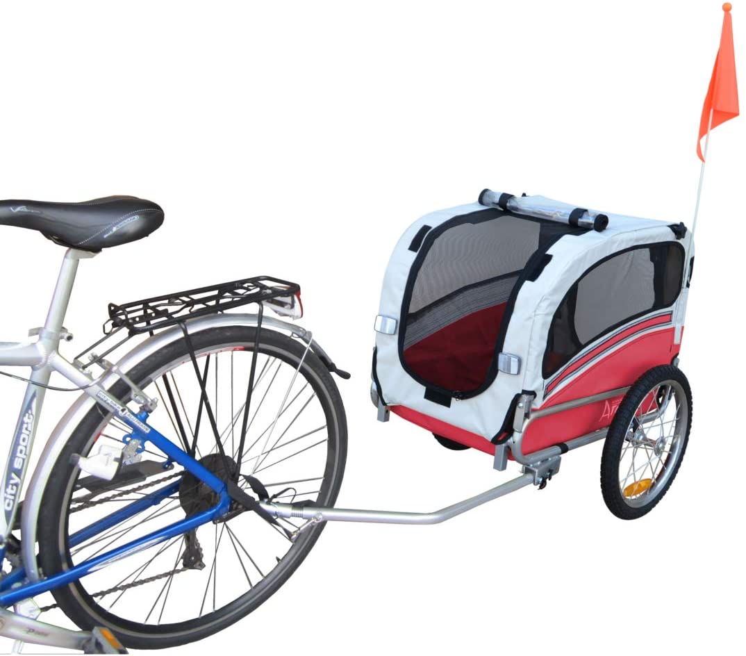  Papilioshop Argo Remolque Bici y Silla de Paseo para Perro Mascota (Rojo S) 