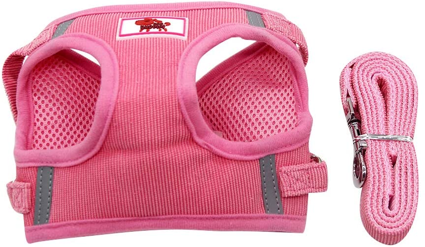  PET SPPTIES Tela de Malla Chaleco para Perros Arnés Suave Ajustable cómodo para Cachorros, Perros Pequeños y Gatos PS042 (XS, Pink) 