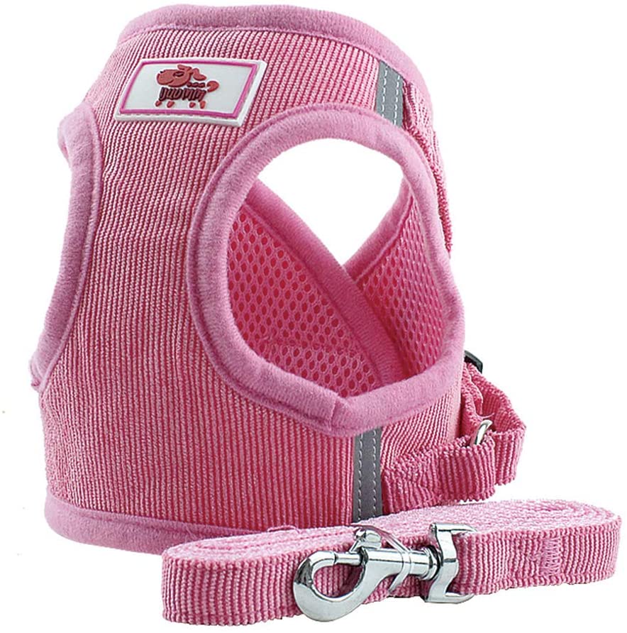  PET SPPTIES Tela de Malla Chaleco para Perros Arnés Suave Ajustable cómodo para Cachorros, Perros Pequeños y Gatos PS042 (XS, Pink) 