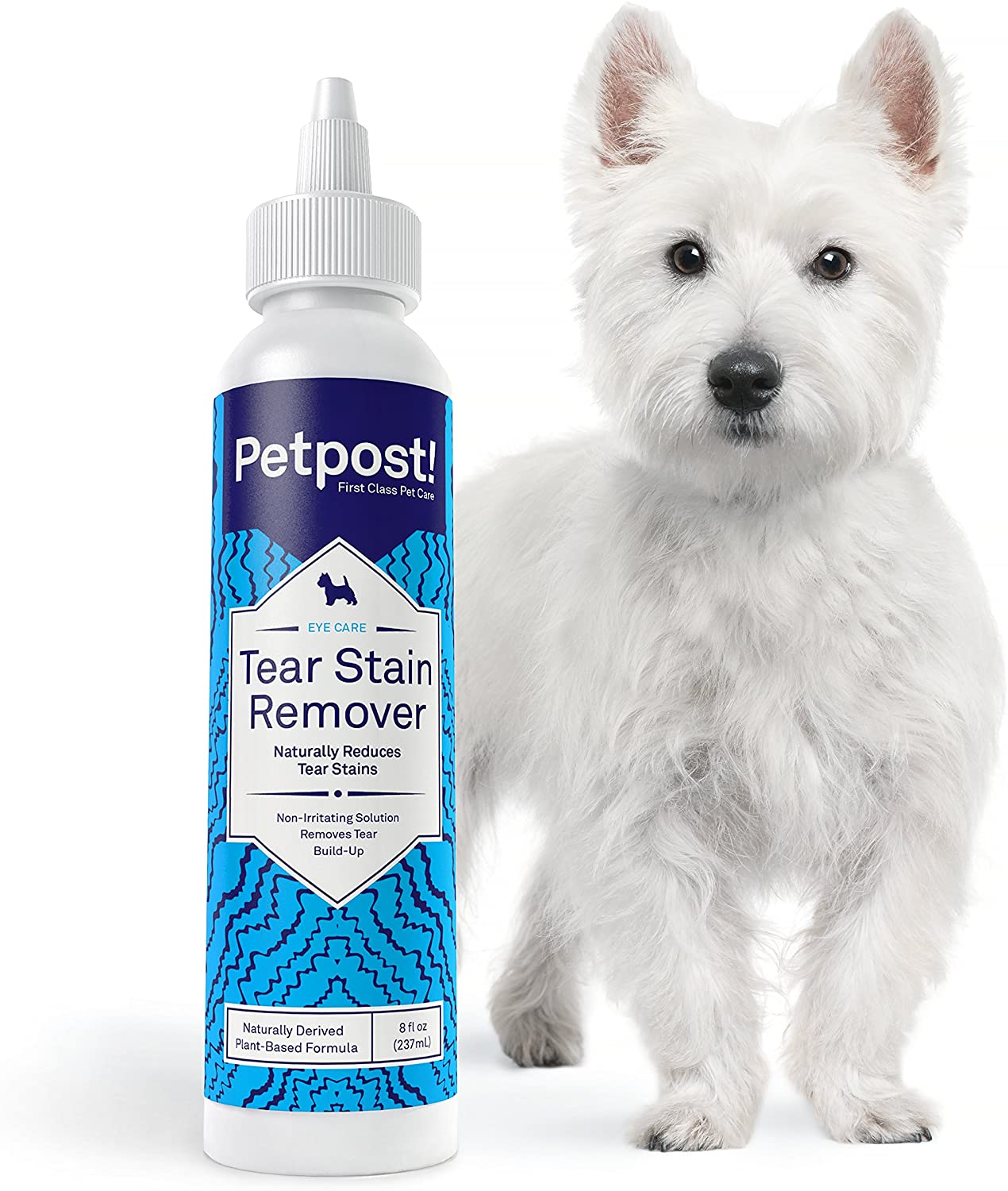  Petpost | Limpiador de Ojos para Perros – El Mejor Tratamiento Natural de Ojos para Pelaje Blanco – Aceite Calmante de Coco – Para Maltés, Shih Tzu, Chihuahua – Libre de Químicos y Lejía – 8 Oz. 