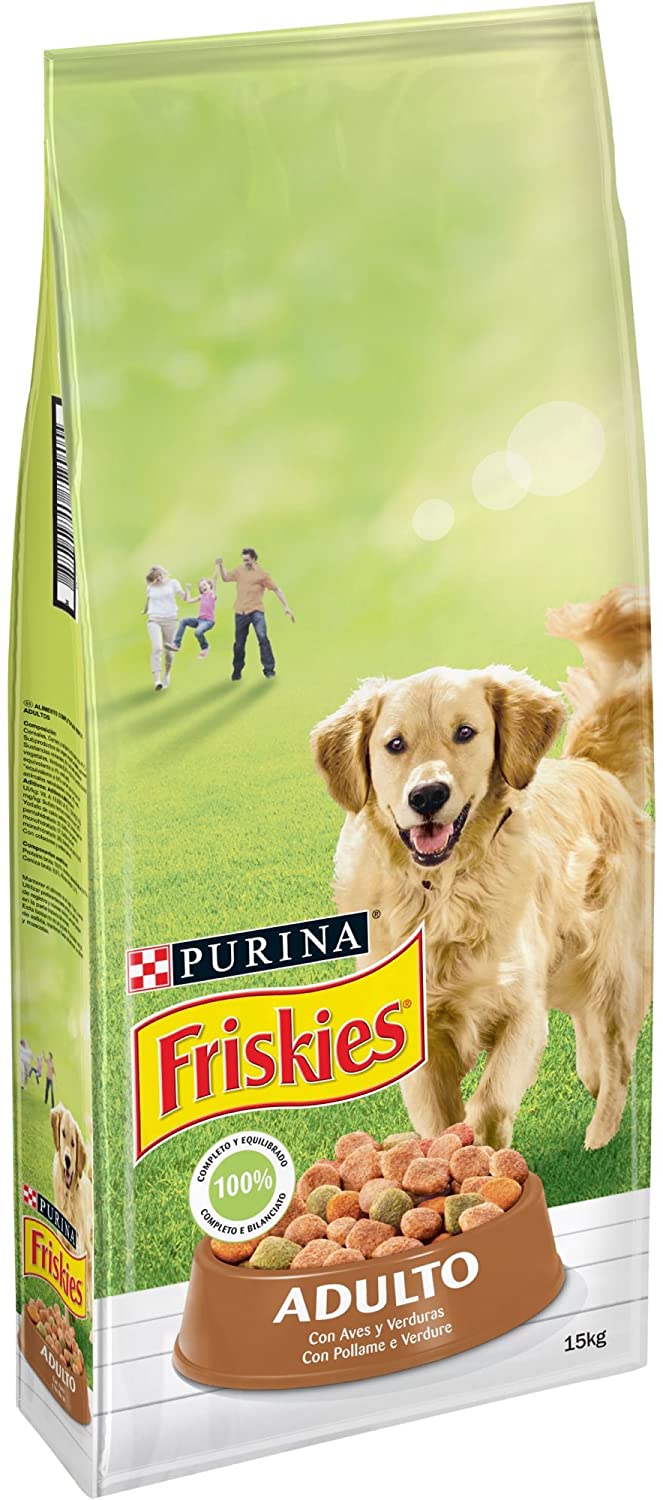  Purina Friskies Pienso para Perro Adulto Aves y Verduras 15 Kg 