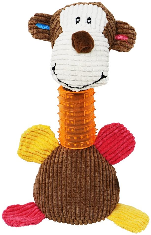  Tacobear Juguete para Perros Dientes de Limpieza de Juguete de Perro Masticar Juguete de Felpa Monkey Squeaky Toy para Grandes a pequeños Perros 