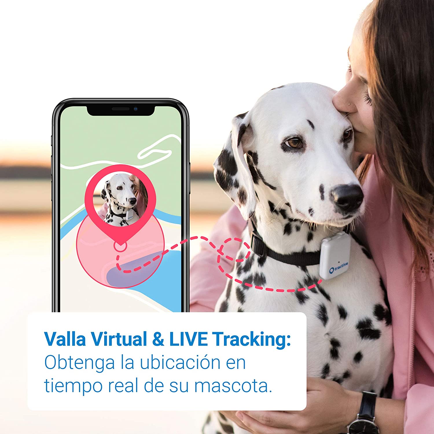  Tractive Localizador GPS para perros - Rastreador con rango ilimitado 