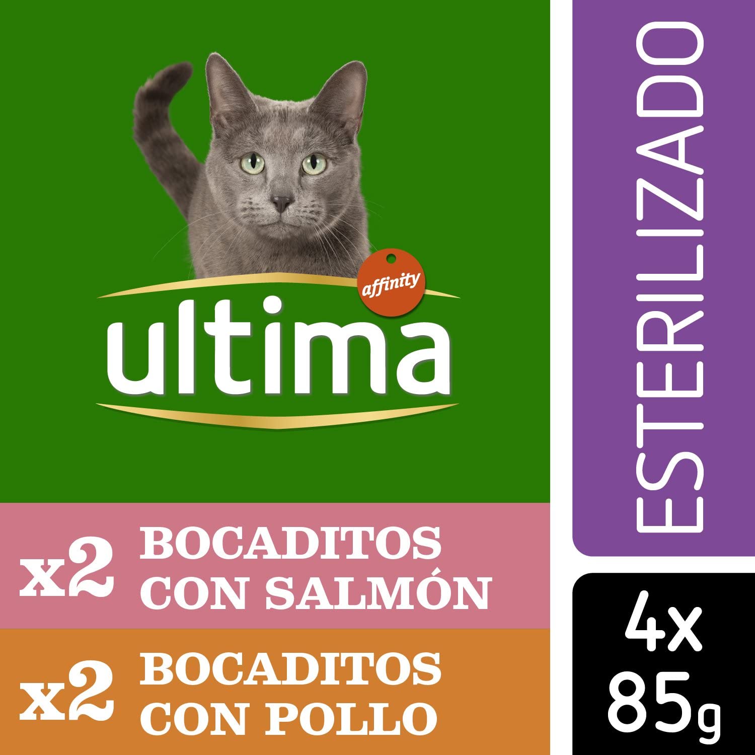  Ultima Comida Húmeda para Gatos Esterilizados - 10 multipacks de 4 x 85 g - Total: 3,4 kg 