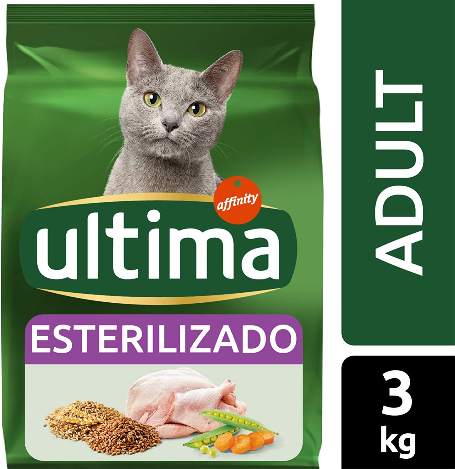  Ultima Pienso para gatos esterilizados adultos, con pollo - 3 kg 