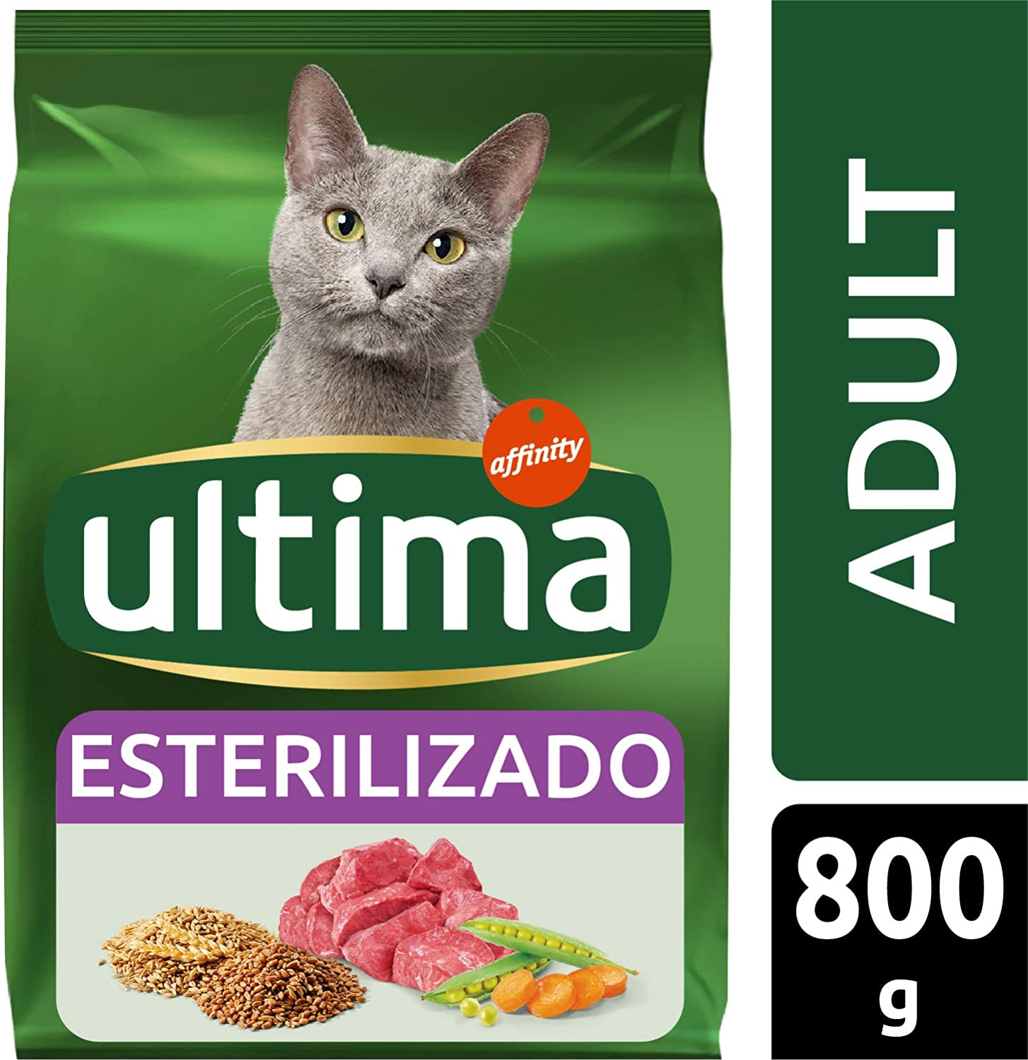  Ultima Pienso para Gatos Esterilizados con Buey - 800 gr 