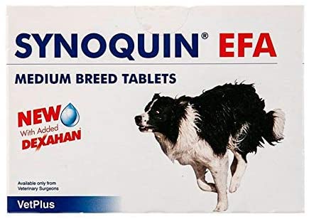  VetPlus Synoquin EFA Envase con 120 Comprimidos de Suplemento para Perros Razas Medianas 