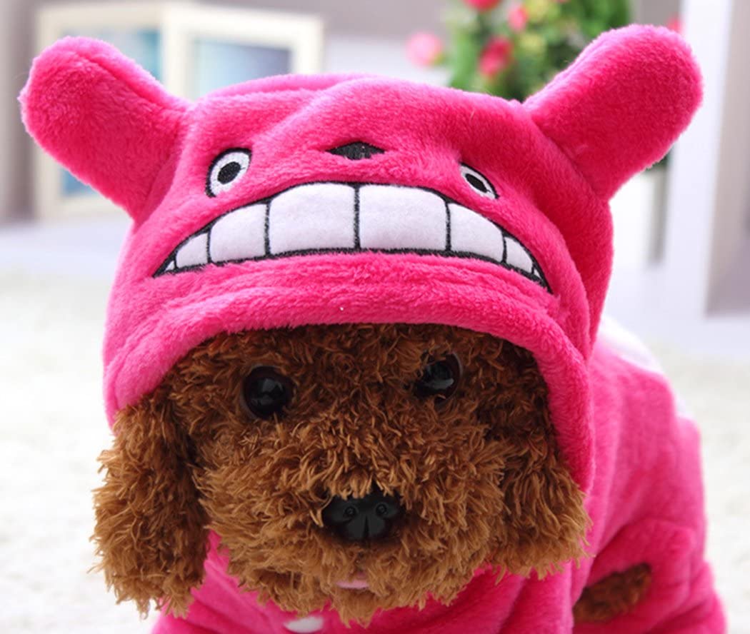  Xiaoyu cachorro cachorro perro mascota ropa de mascotas sudadera abrigo abrigo abrigo cachorro cachorro abrigo abrigo de invierno abrigo perrito traje de moda, rosa, S 