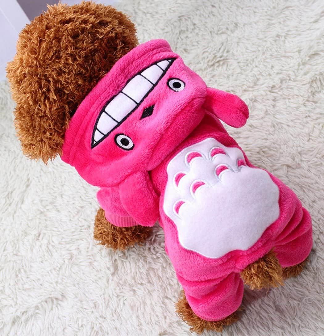  Xiaoyu cachorro cachorro perro mascota ropa de mascotas sudadera abrigo abrigo abrigo cachorro cachorro abrigo abrigo de invierno abrigo perrito traje de moda, rosa, S 