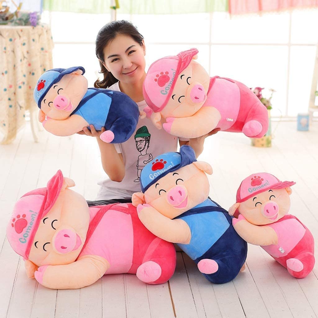  ZMDZA Cerdo muñeca de peluche mimoso suave Piggy juguete Granja Animal relleno Piggy divertido Almohada Cama Decoración infantil juego juguete niños del bebé de la muchacha de la abrazo de la almohadi 