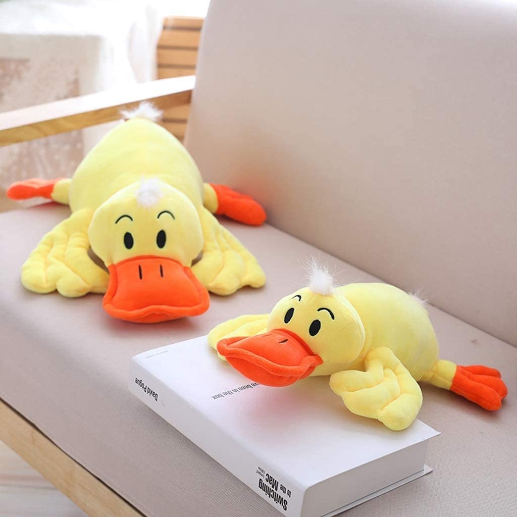  ZMDZA Juguete de Peluche, Cama Tiempo Divertido del Animal Relleno de los Juguetes, Lindo Suave Felpa Pato - Regalos Amarillos for bebés for niños (Size : 60cm) 