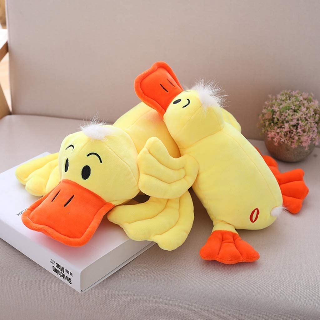  ZMDZA Juguete de Peluche, Cama Tiempo Divertido del Animal Relleno de los Juguetes, Lindo Suave Felpa Pato - Regalos Amarillos for bebés for niños (Size : 60cm) 