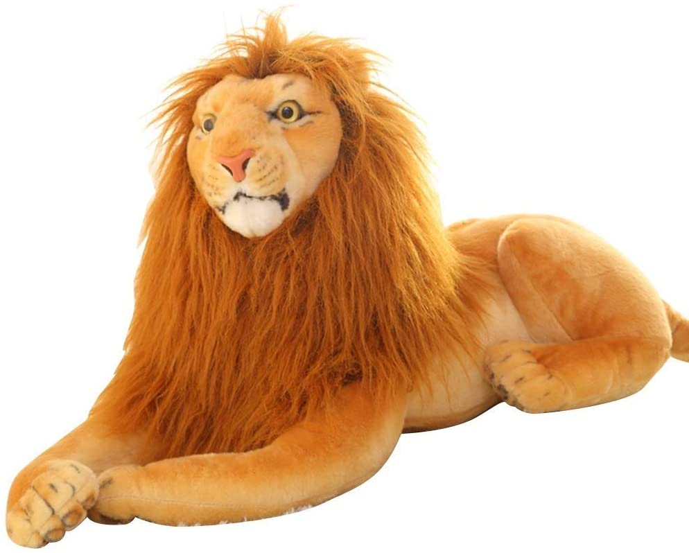  ZMDZA Juguete de Peluche, Relleno Felpa León Floppy Animal (Color: Naranja) (Size : 100cm) 