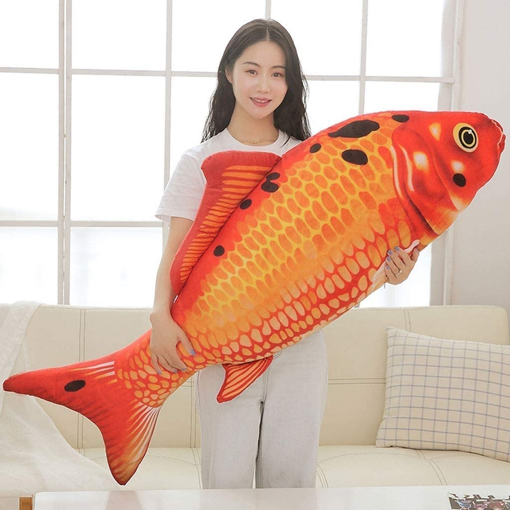  ZMDZA Juguetes de peluche, juguetes de peluche de las burbujas El Goldfish del animal relleno, juguetes de peluche Almohada Almohada Koi muñeca muñeca de cumpleaños boda regalos de chicas Actividad ju 