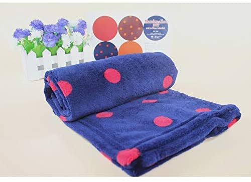  1 Pza mantas para perros y gatos, mantas de cama lavables para mascotas, mantas de invierno para mascotas, almohadón de microfibra duradero y transpirable, tejido de franela azul marino 90*60 CM 