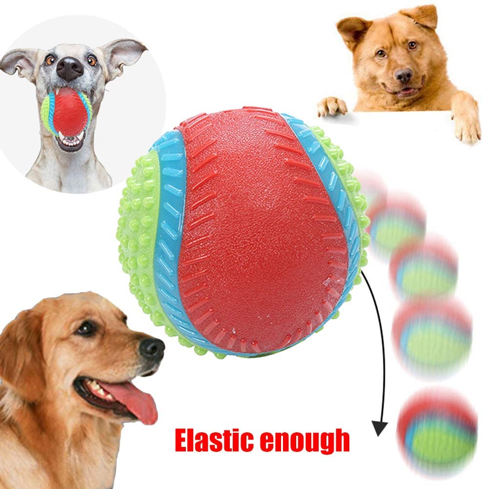  Accesorios para perros, mascotas perro cachorro de goma sabor carne de vacuno bola interactiva molar mordida juguete Como se muestra en la imagen 