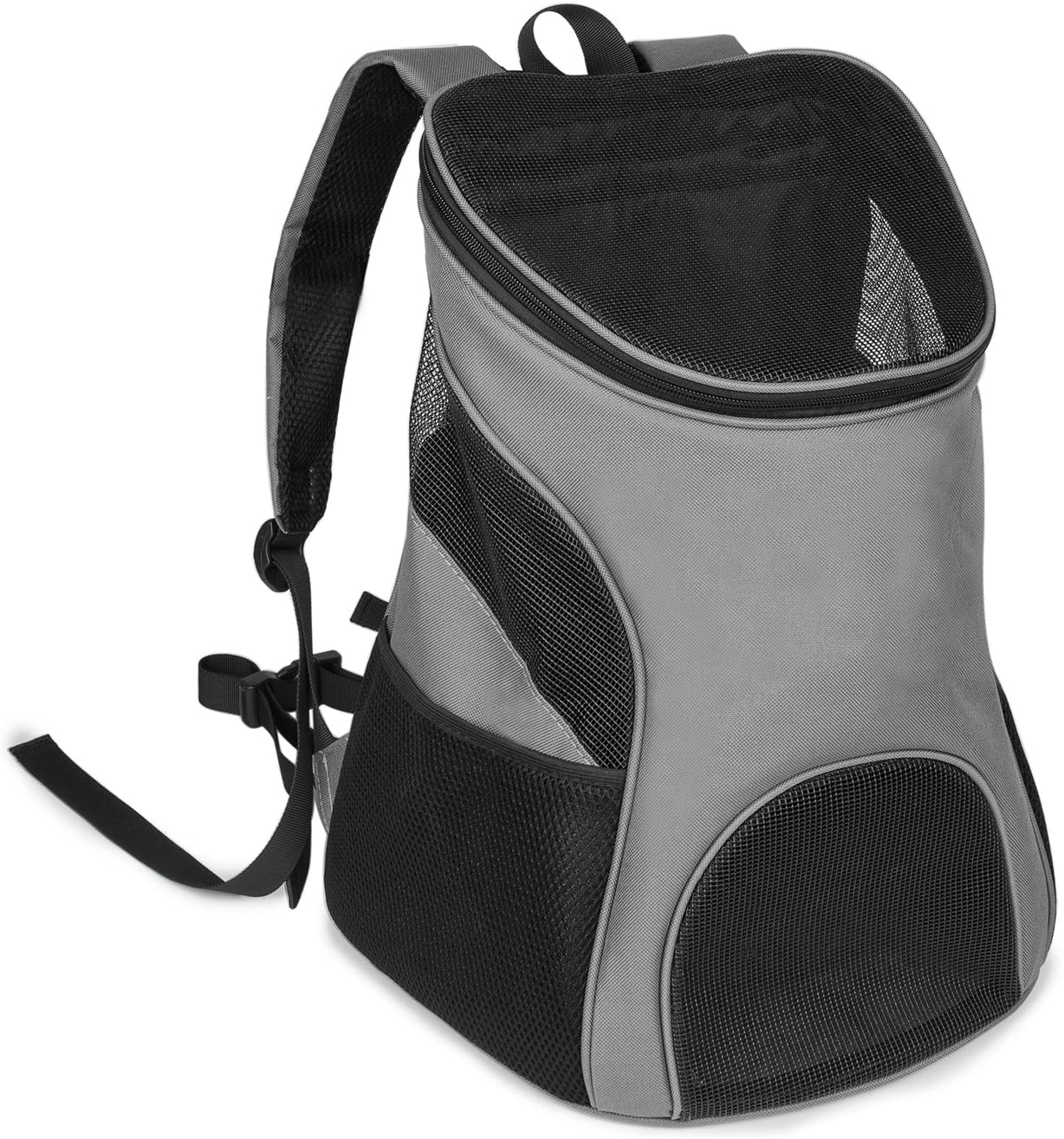  BIGWING Style-Mochila de Mascota Viajar con Perro Salir con Abertura Gris 32x28x44CM 