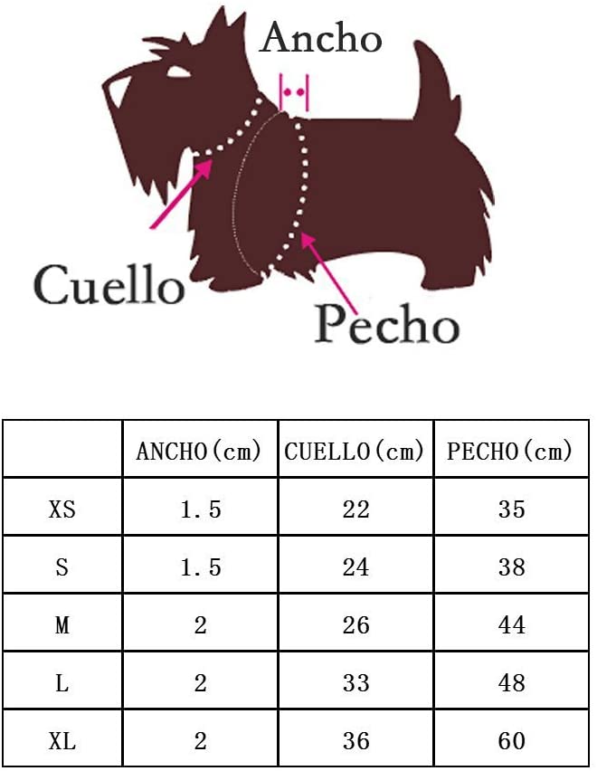  BPS® Arnés para Perros Mascotas Callar para Perros Mascotas 5 Tamaños para Elegir para Perro pequeño Mediano y Grande (Negro, S) BPS-3858N 