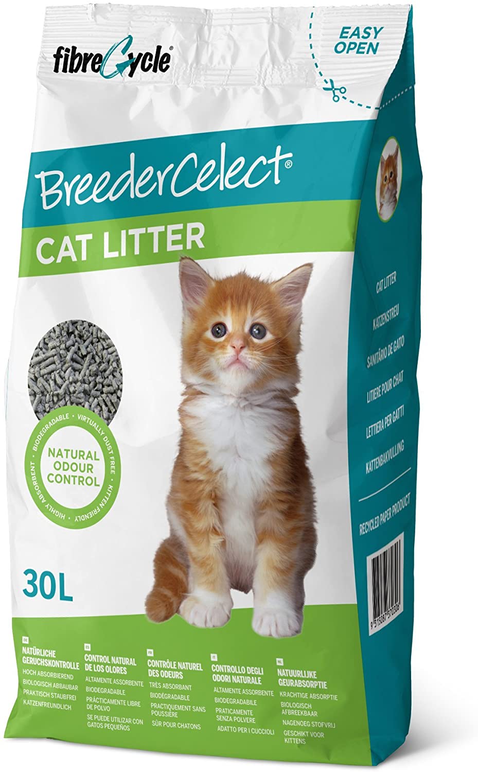  BreederCelect 12-37030 Pellets Papel Reciclado, 30 l 