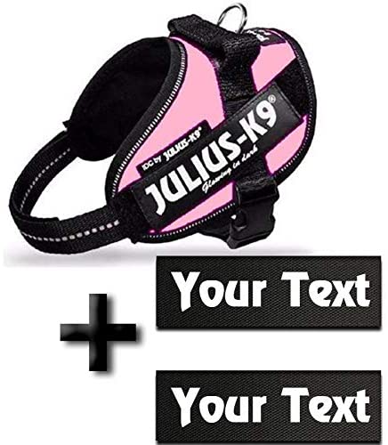  Canicaprice - Arnés Julius K9 Power IDC Rosa + 2 Etiquetas Personalizables 