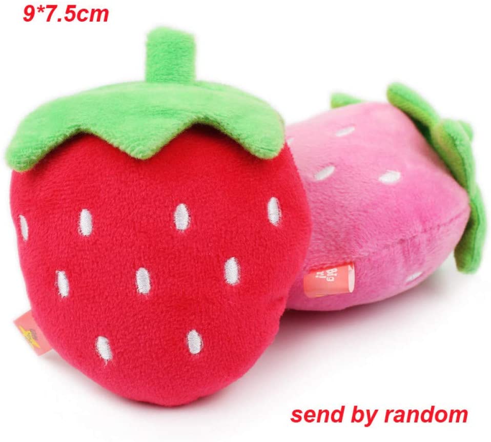  chongwan 1 Unid Cute Fruit Design Pet Dog Toys Soft Fleece Puppy Dog Chew Squeaky Toys Petshop 