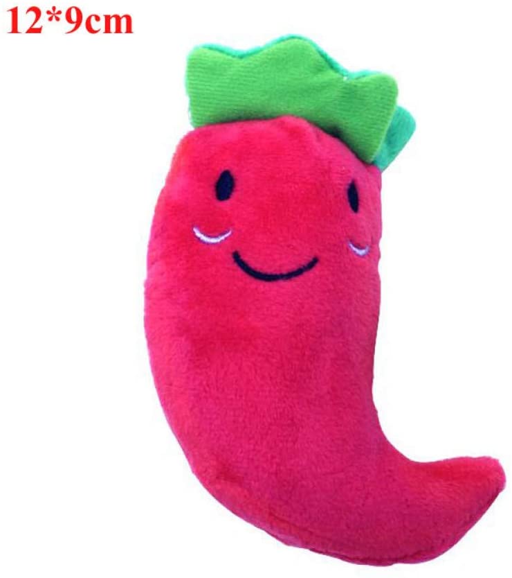  chongwan 1 Unid Cute Fruit Design Pet Dog Toys Soft Fleece Puppy Dog Chew Squeaky Toys Petshop 