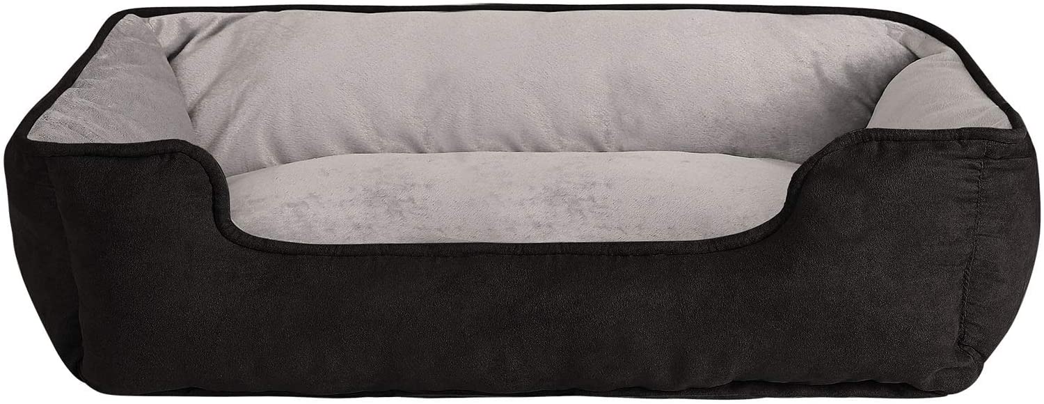  Dibea Cama Perros 2 En 1 Cojín Perros Sofá Perros Tamaño (L) 110X80 Cm Negro-Gris, L, Negro-Gris 3350 g 